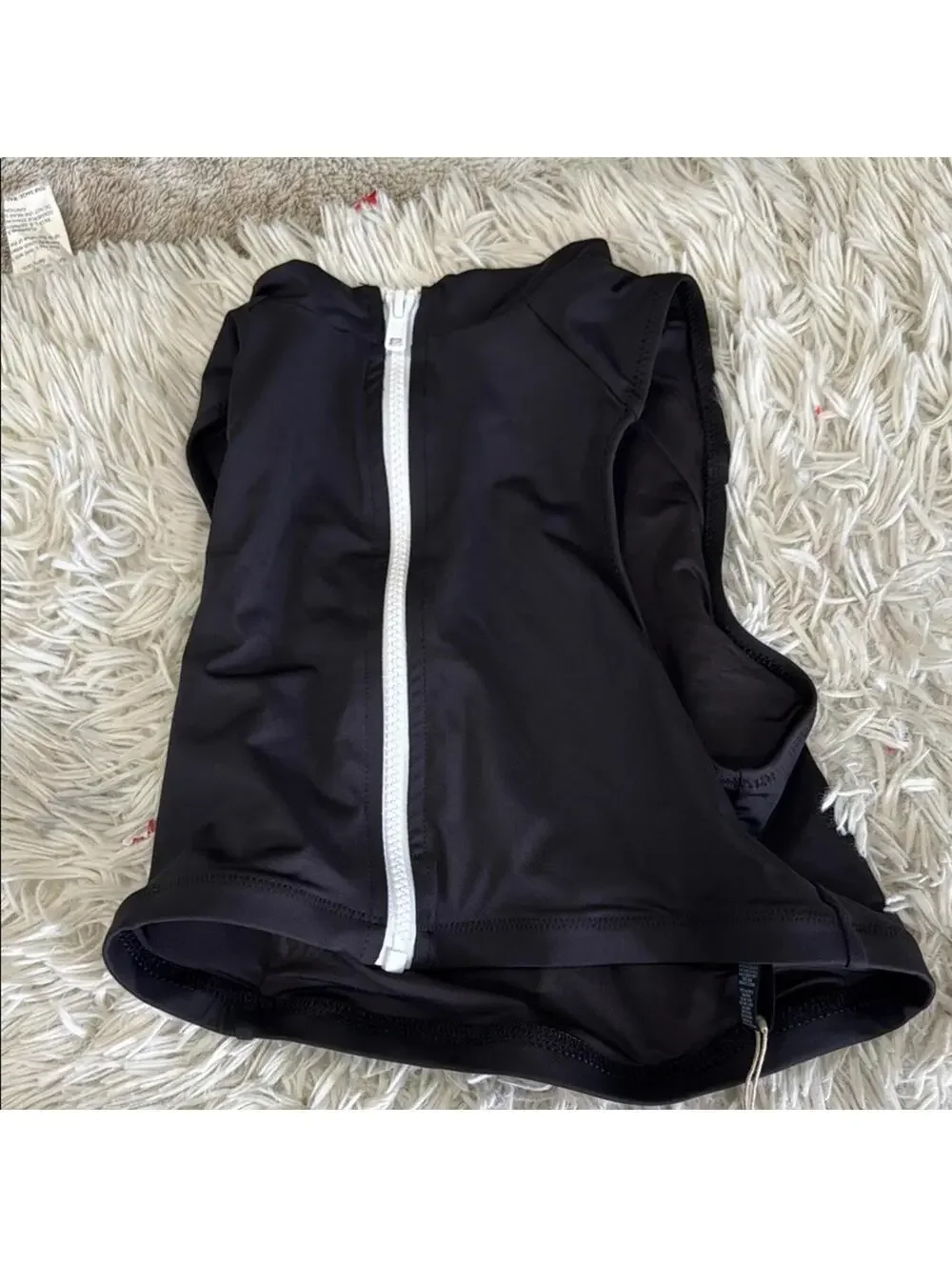 SKIMS SPORTY ZIPPER SWIM MOCK NECK TOP & CHEEKY TANGA ONYX IN SET